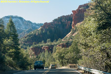 road and cliffs