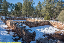 pueblo ruins on canyon rim