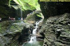 hikers and waterfalls