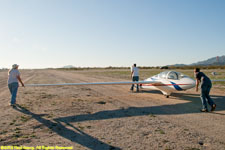 walking back to the hangar