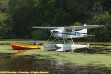 seaplane and dinghy