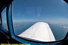 approaching west shore of Lake Michigan