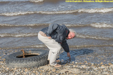 Paul touching the sea