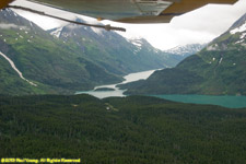 glacial lakes and mountains